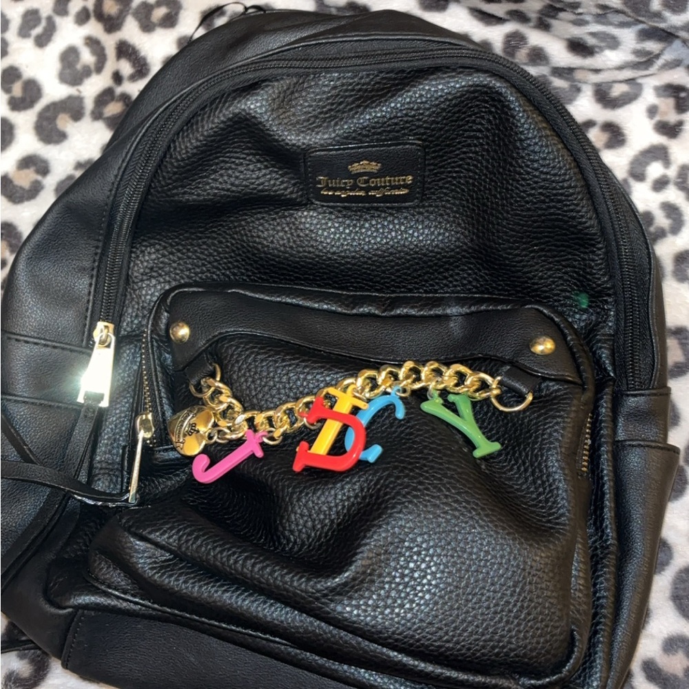 Juicy Couture Black Backpack with Logo Lining